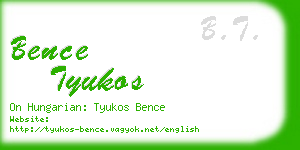 bence tyukos business card